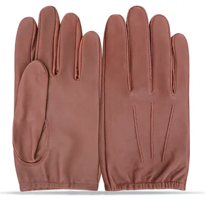 White leather gloves