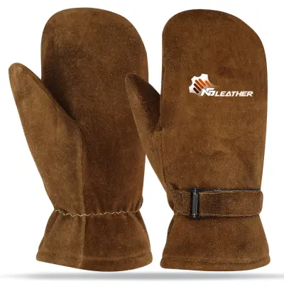 White leather gloves